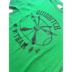 Harry‎ Potter Slytherin Quidditch Team T-Shirt Sz Medium Unisex Green Cotton